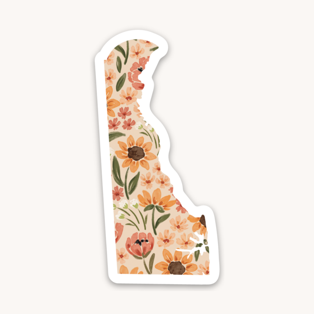 Waterproof Vinyl State Sticker, 3.25x1"