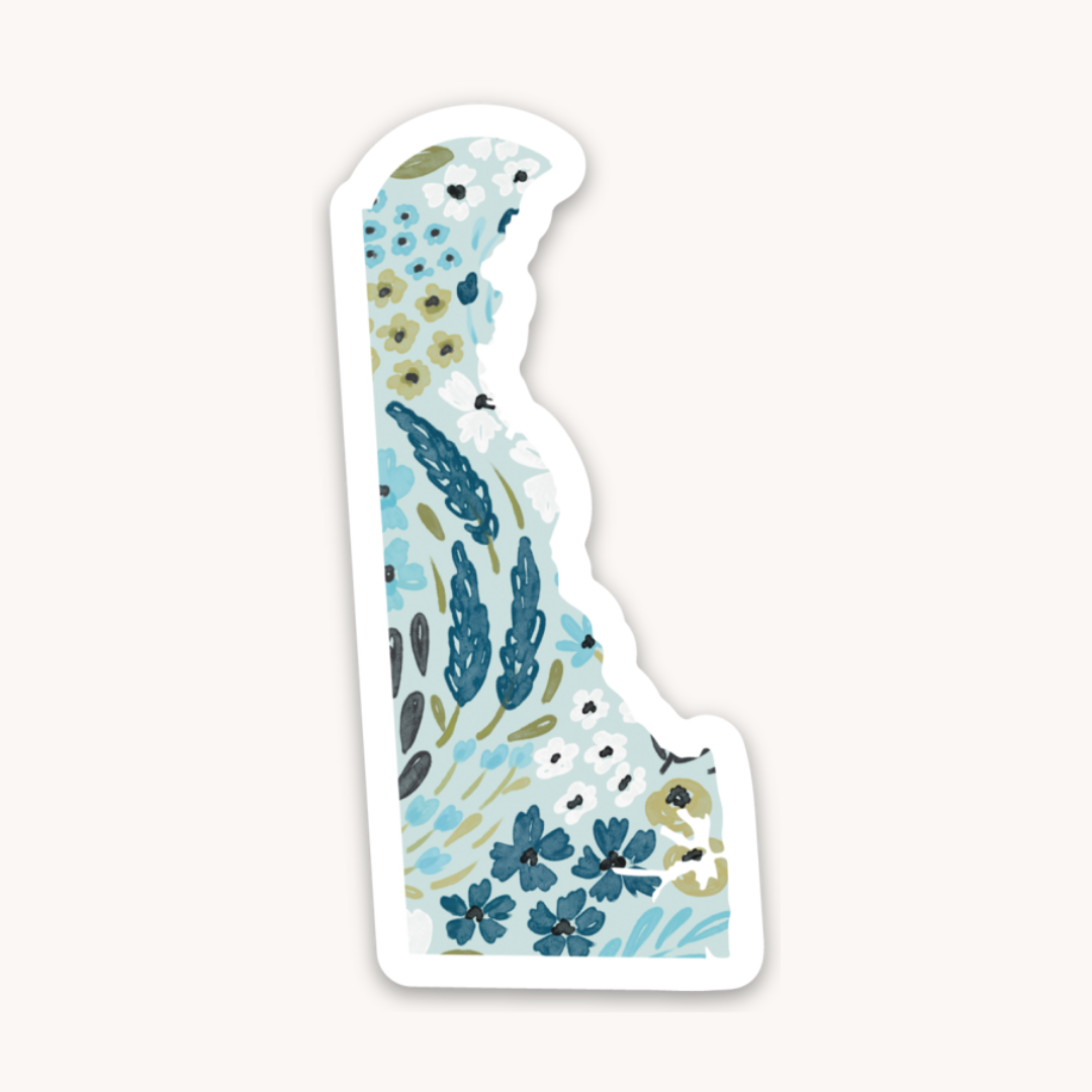 Waterproof Vinyl State Sticker, 3.25x1"