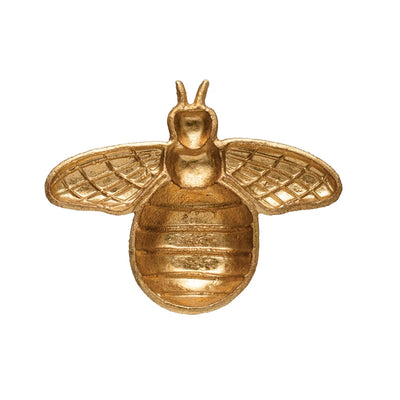 Cast Iron Gold Bee Dish