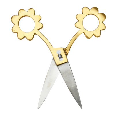 Flower Shaped Brass Scissors