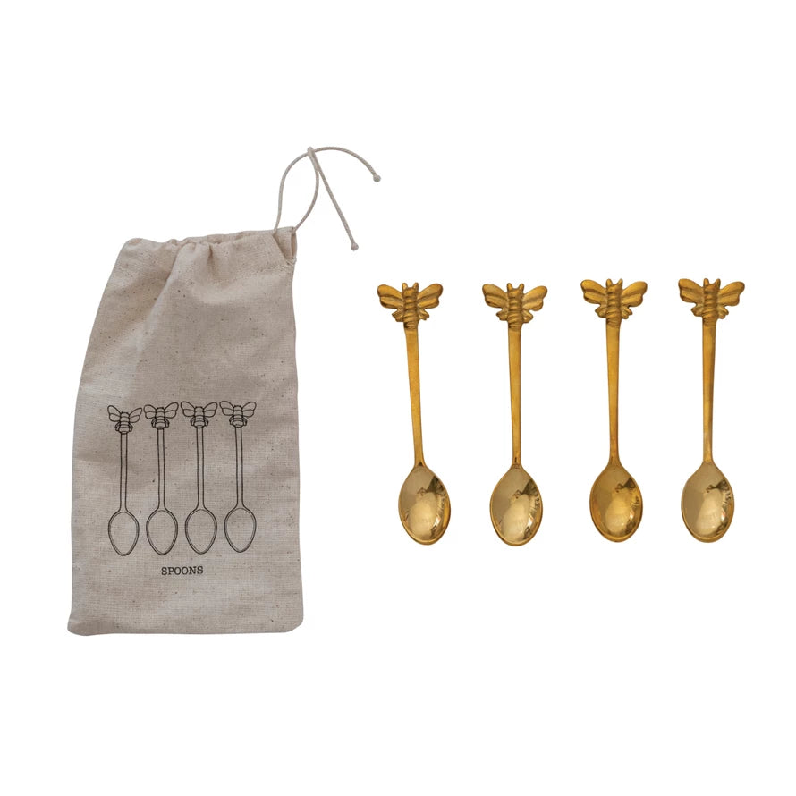 Bee Brass Spoon