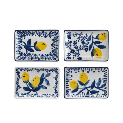Lemon Stoneware Plate, 4 Styles