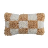 Hand-Woven New Zealand Wool & Cotton Shag Lumbar Pillow