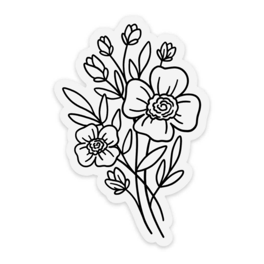 Clear Waterproof Vinyl Sticker, 3.5x2.25"