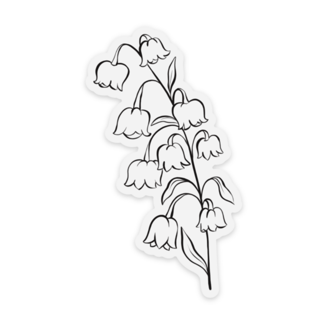 Clear Waterproof Vinyl Sticker, 1.9x3.25"