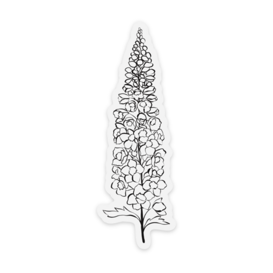 Clear Waterproof Vinyl Sticker, 1.2x3.5"