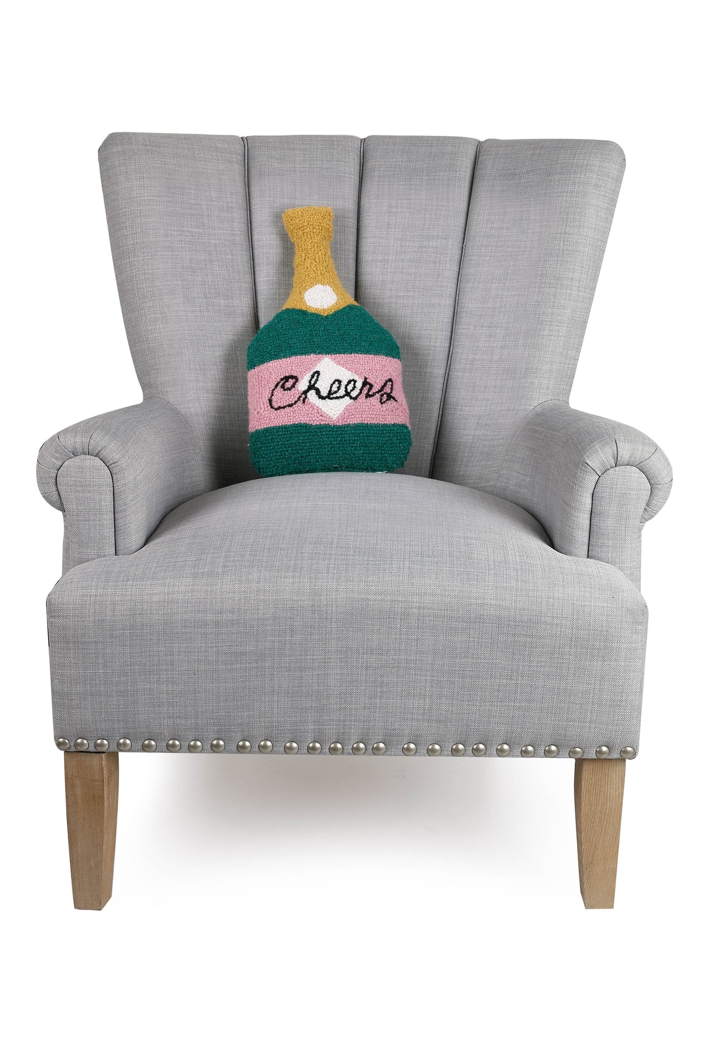 Champagne Bottle Hook Pillow – Elyse Breanne Design