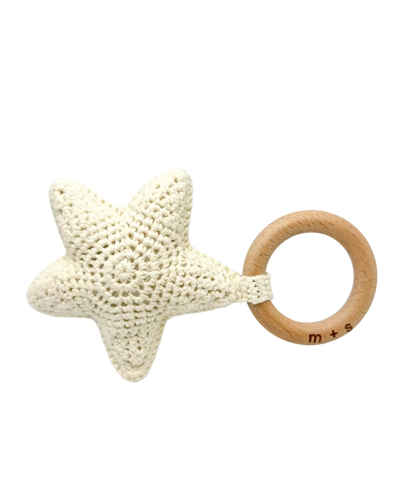 White Star Crochet Rattle