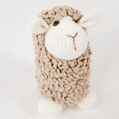 Beige Sheep Crochet Stuffed Animal