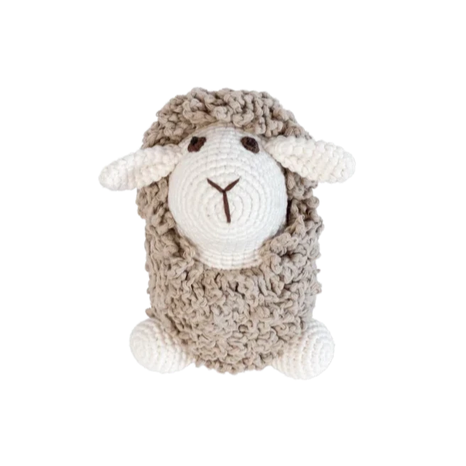 Beige Sheep Crochet Stuffed Animal