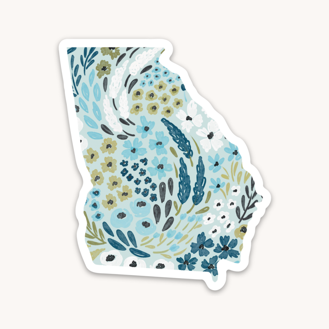 Waterproof Vinyl State Sticker, 3x2.5"
