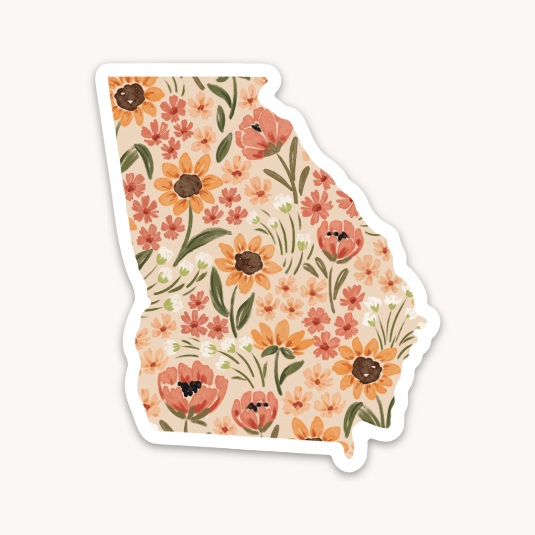 Waterproof Vinyl State Sticker, 3x2.5"