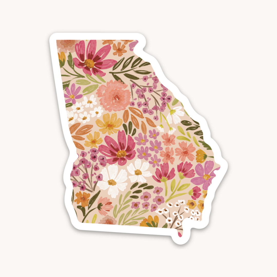 Waterproof Vinyl State Sticker, 3x2.5"