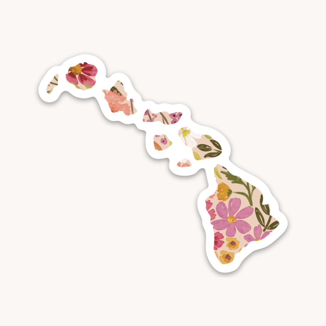 Waterproof Vinyl State Sticker, 3.25x1.5"
