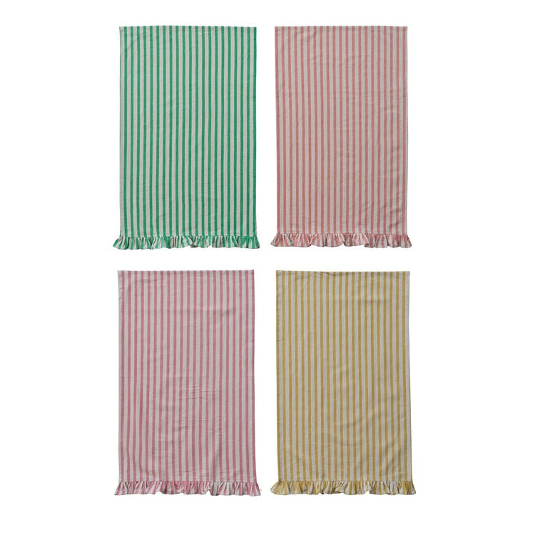 Cotton Striped Tea Towel