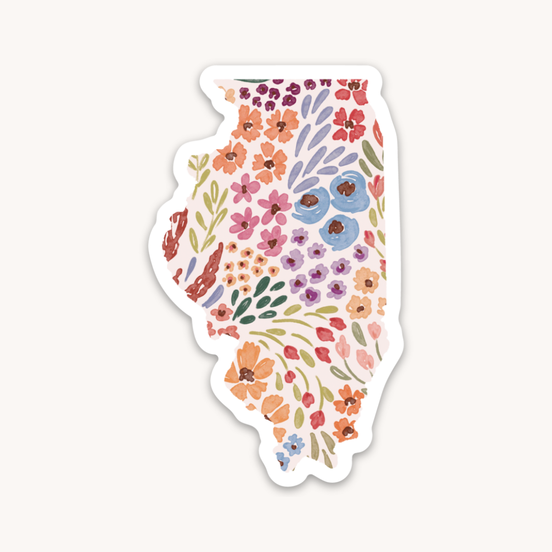 Waterproof Vinyl State Sticker, 3x1.75"
