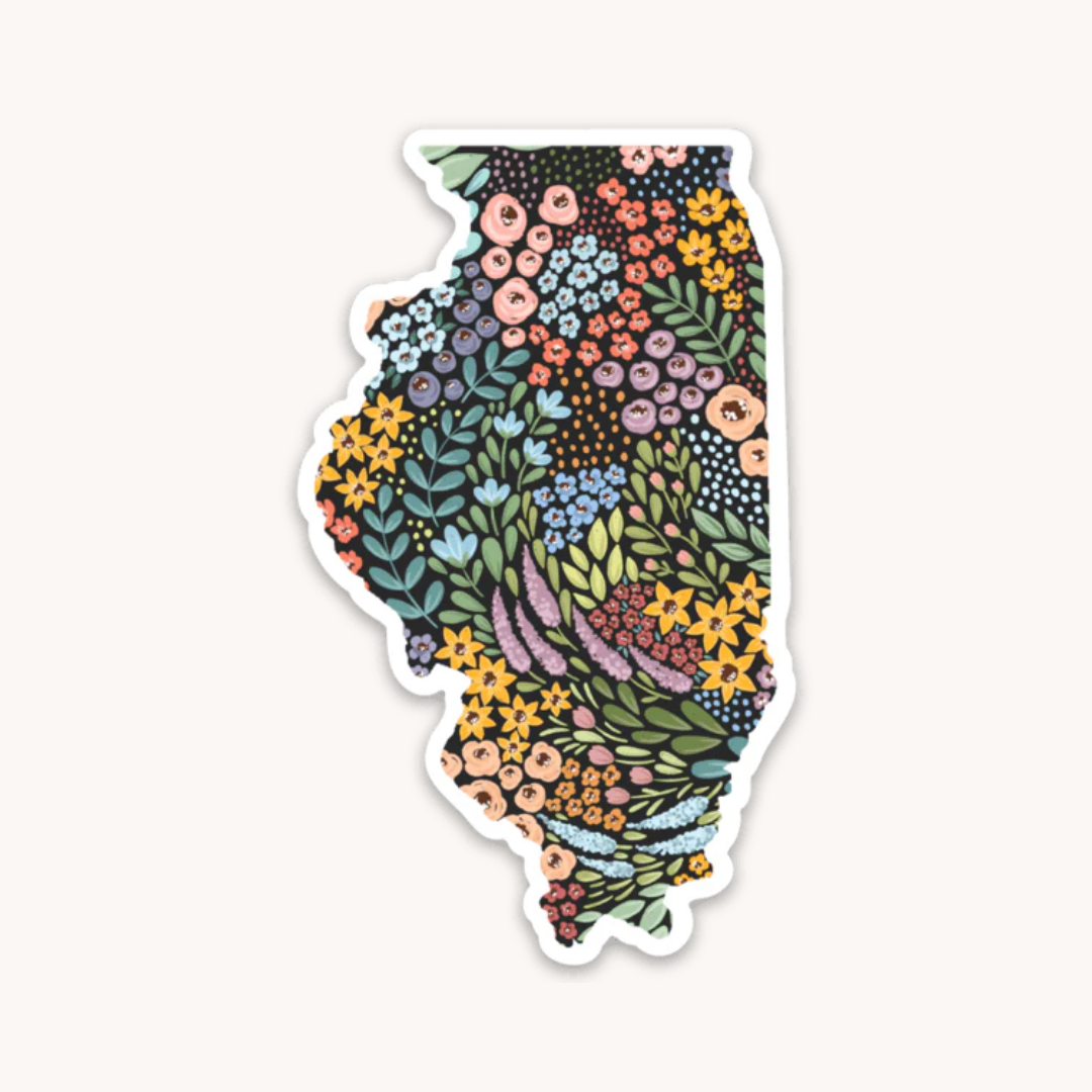 Waterproof Vinyl State Sticker, 3x1.75"