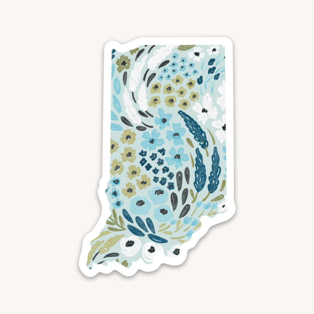 Waterproof Vinyl State Sticker, 3x1.5"