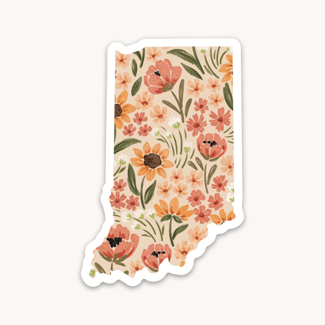 Waterproof Vinyl State Sticker, 3x1.5"