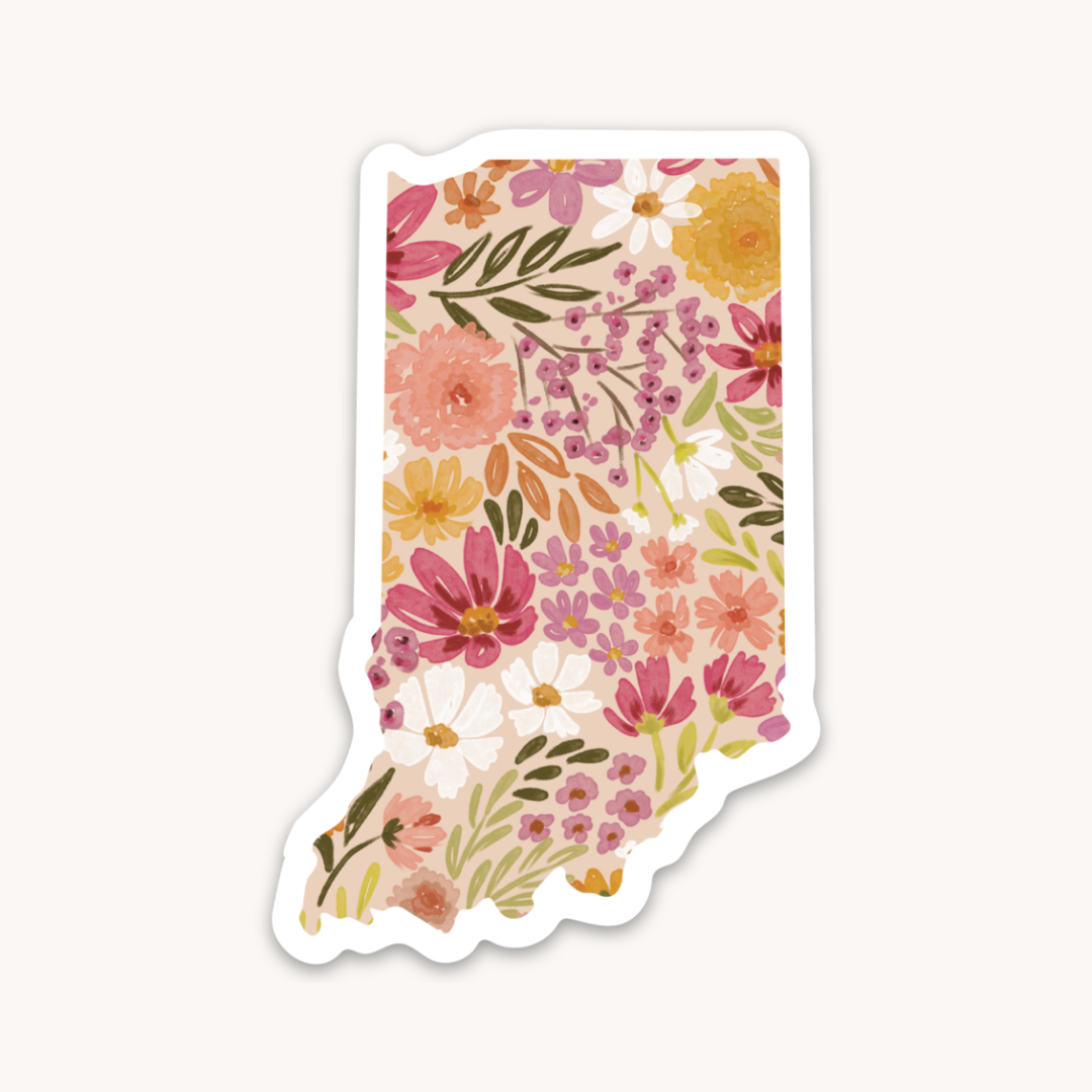 Waterproof Vinyl State Sticker, 3x1.5"