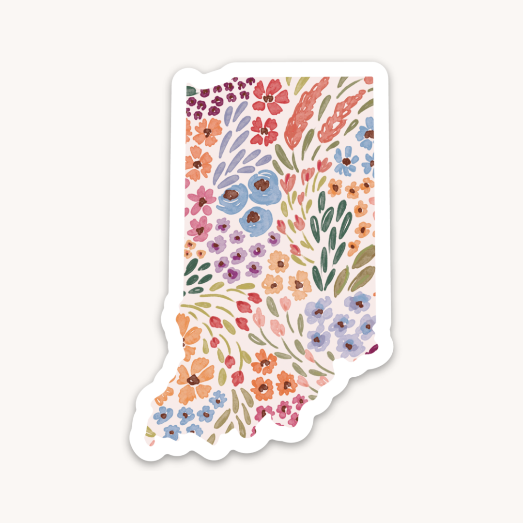 Waterproof Vinyl State Sticker, 3x1.5"