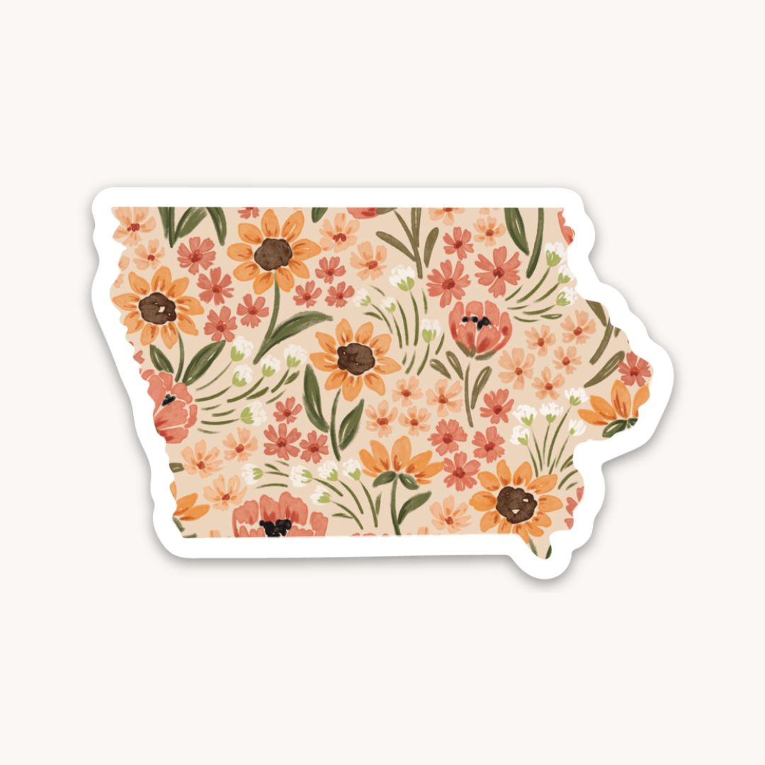 Waterproof Vinyl State Sticker, 2.75x1.75"