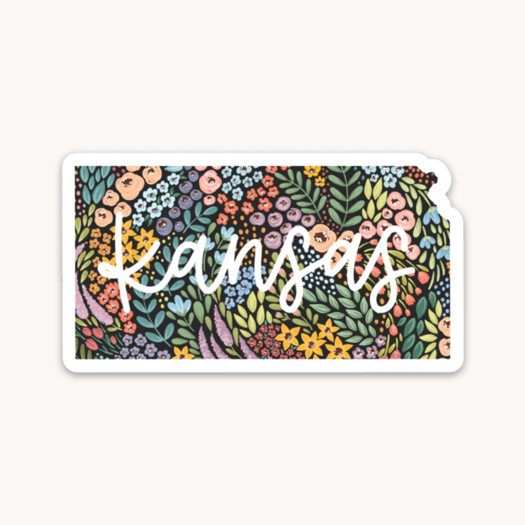 Waterproof Vinyl State Sticker, 3x1.5"