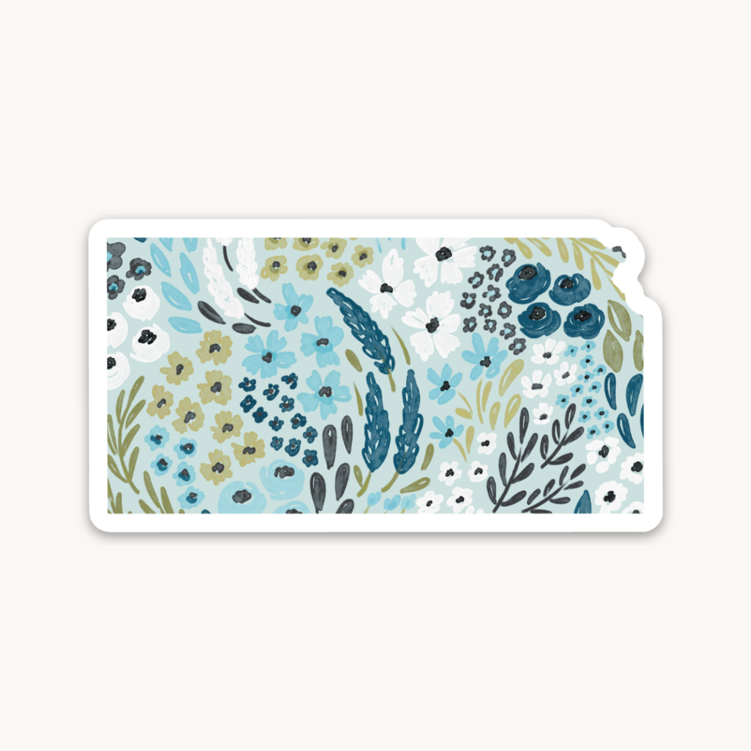 Waterproof Vinyl State Sticker, 3x1.5"