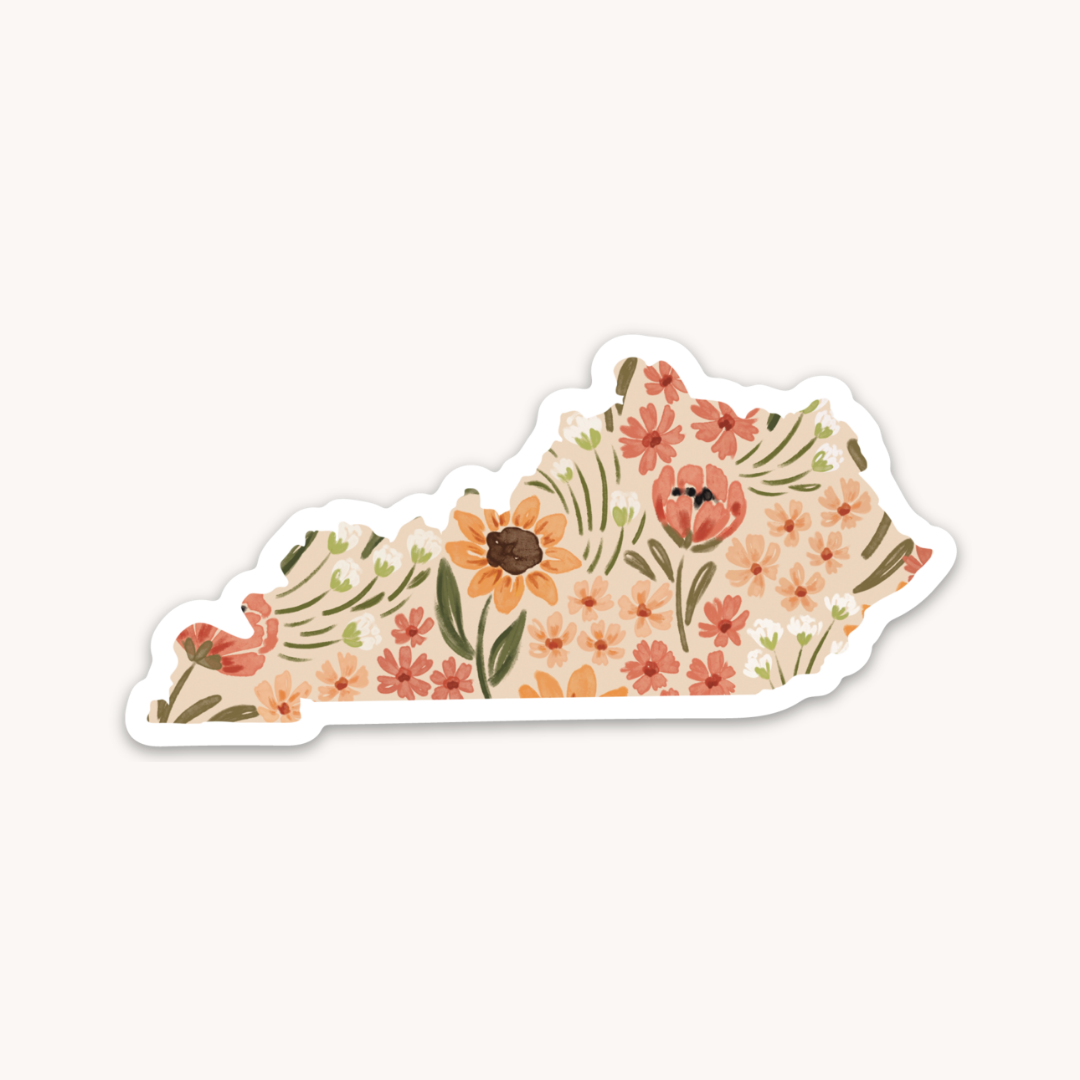 Waterproof Vinyl State Sticker, 3.5x1.5"