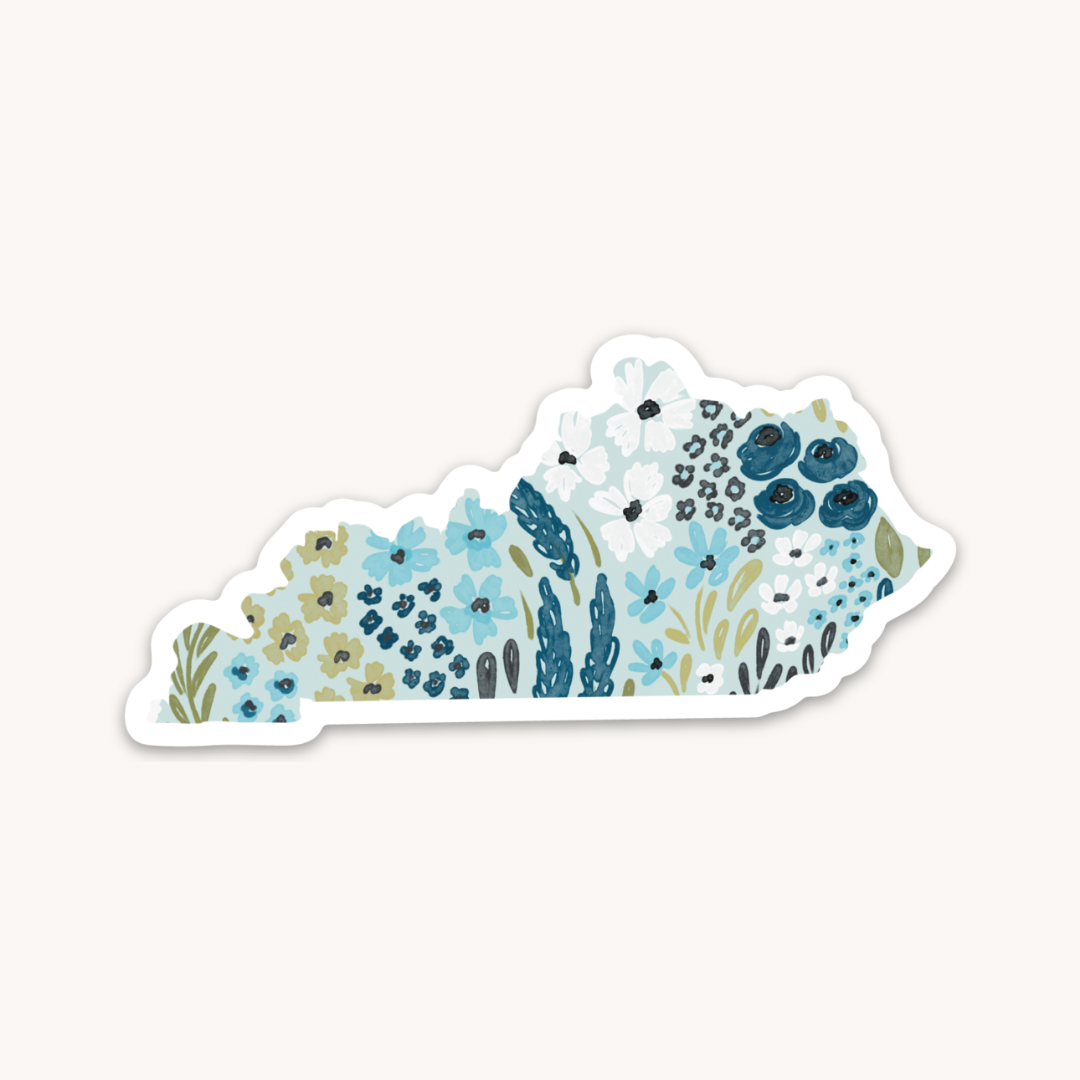 Waterproof Vinyl State Sticker, 3.5x1.5"
