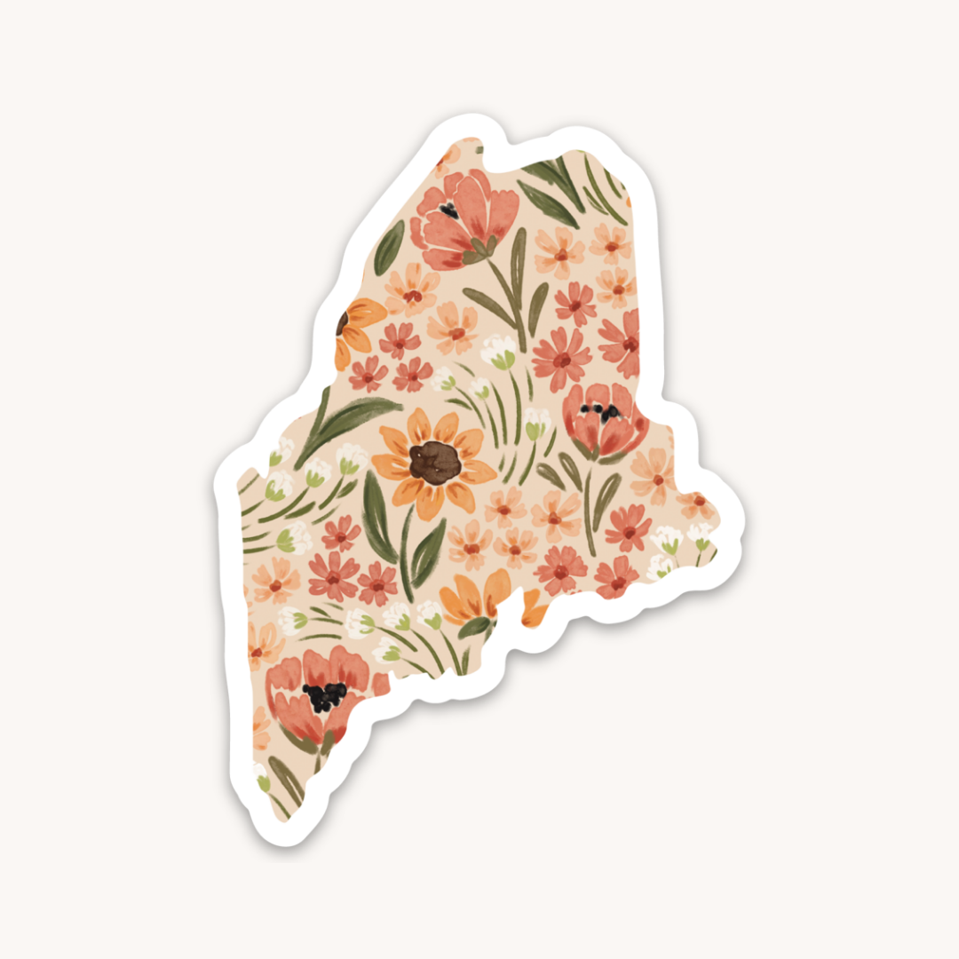 Waterproof Vinyl State Sticker, 3.25x2"