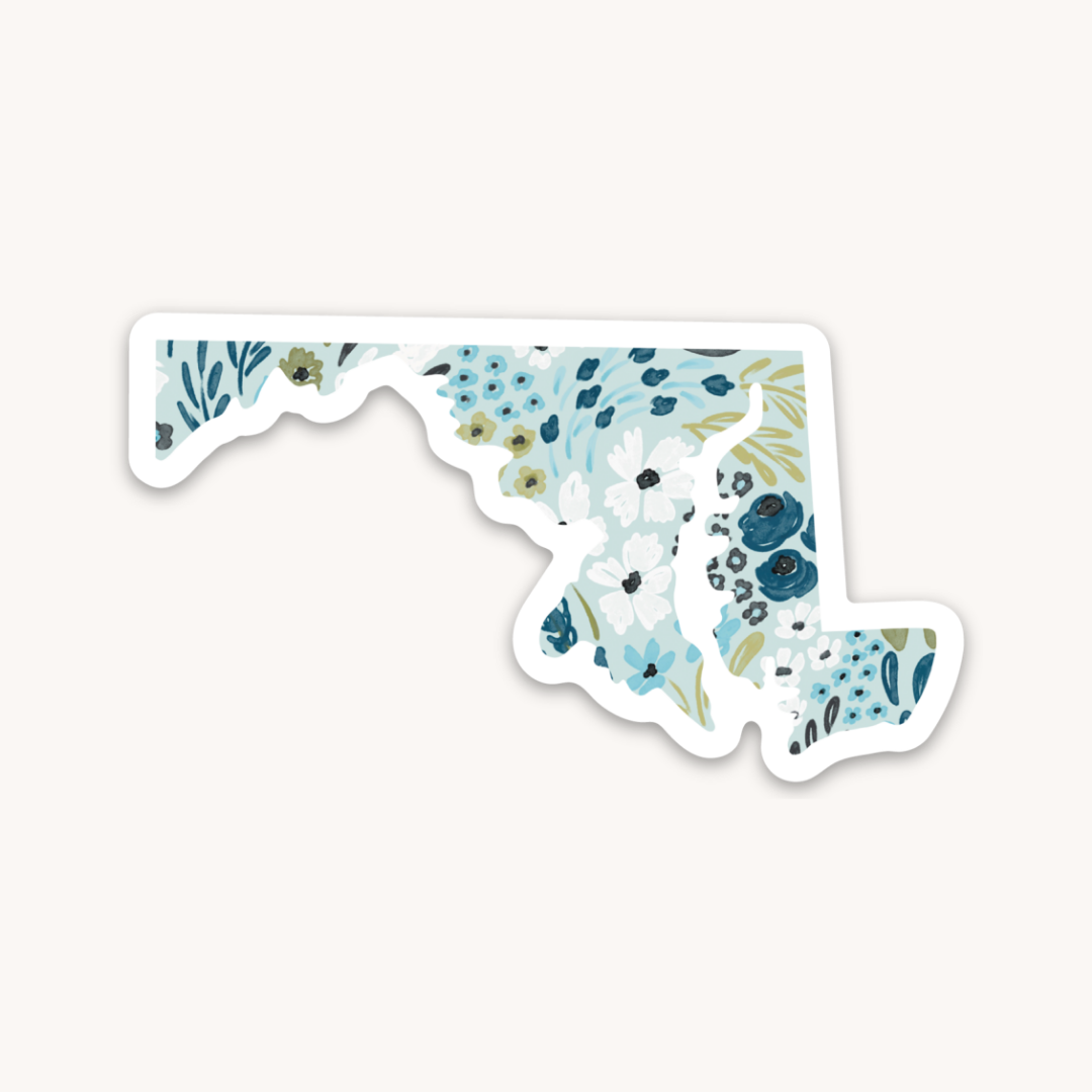 Waterproof Vinyl State Sticker, 3x1.5"