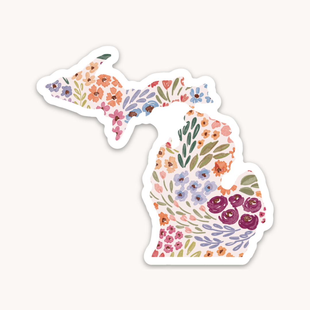 Waterproof Vinyl State Sticker, 3x2.75"