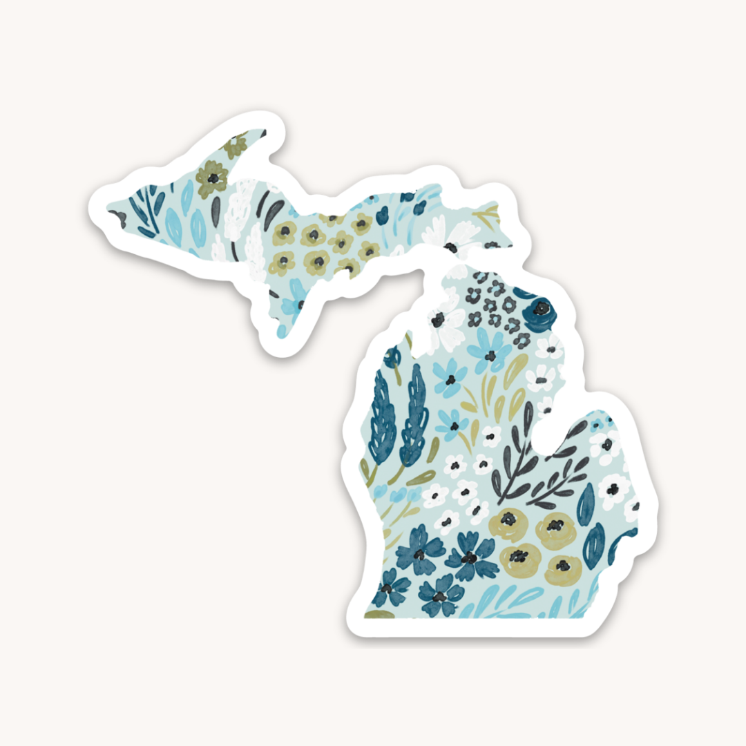 Waterproof Vinyl State Sticker, 3x2.75"