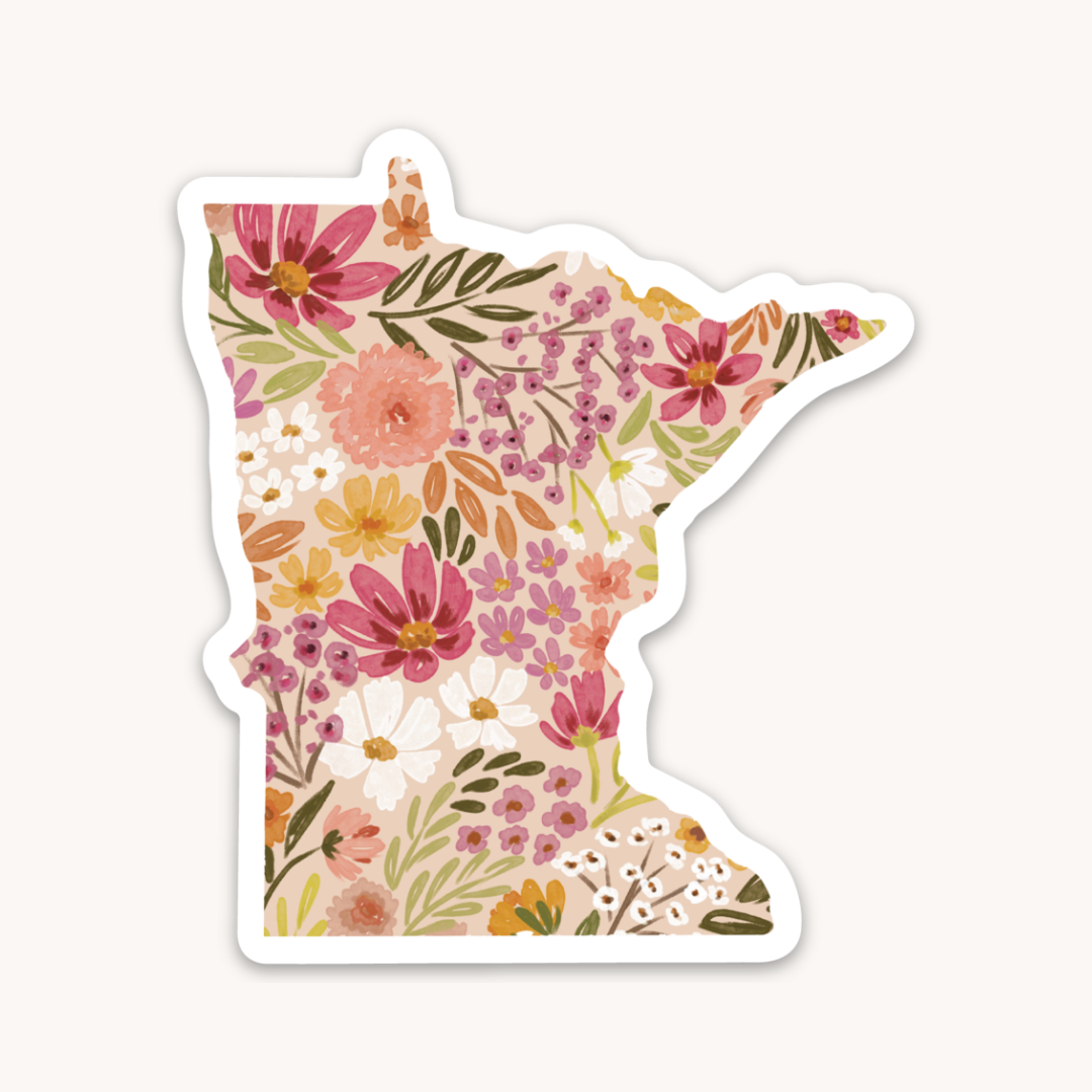 Waterproof Vinyl State Sticker, 3x2.75"