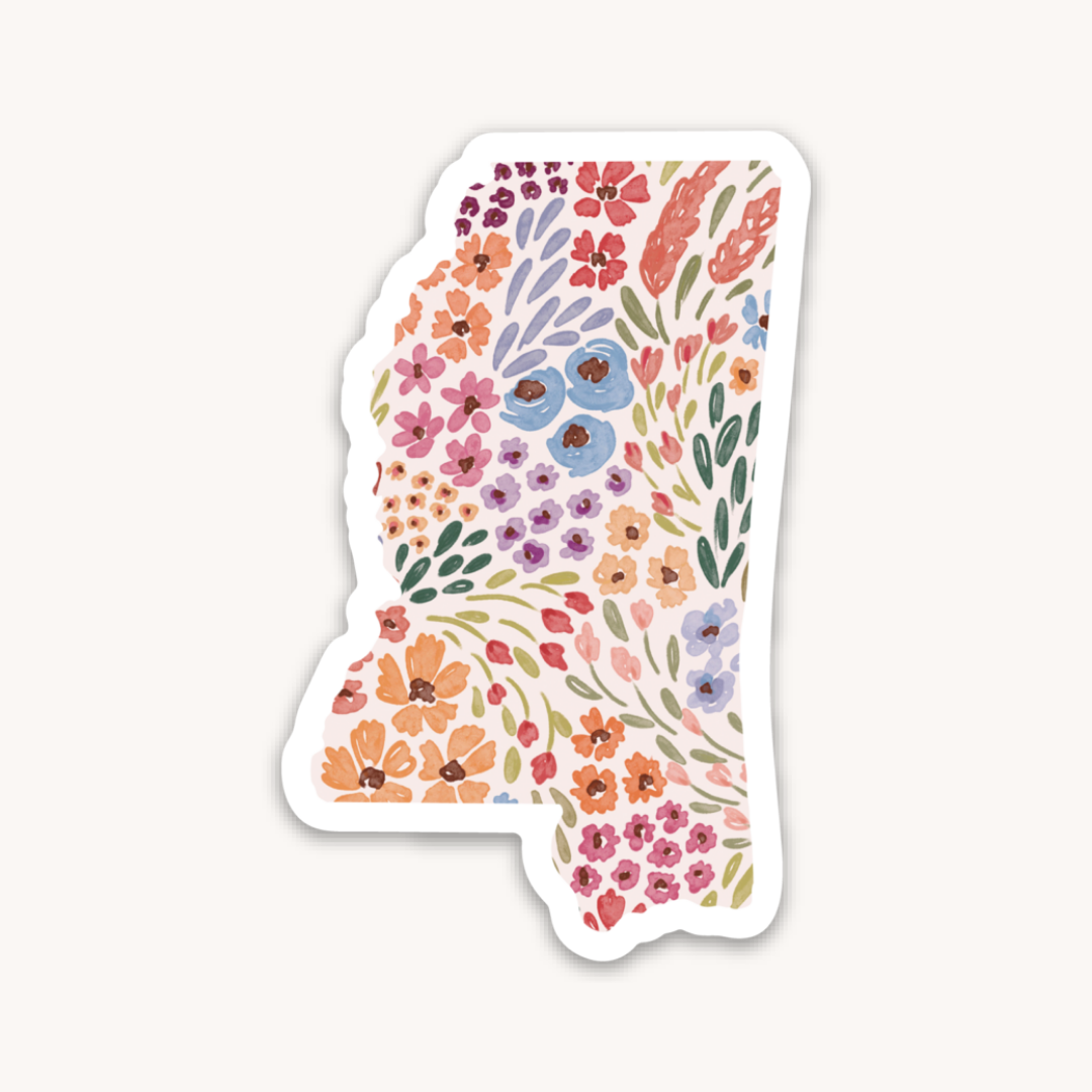 Waterproof Vinyl State Sticker, 3x1.75"