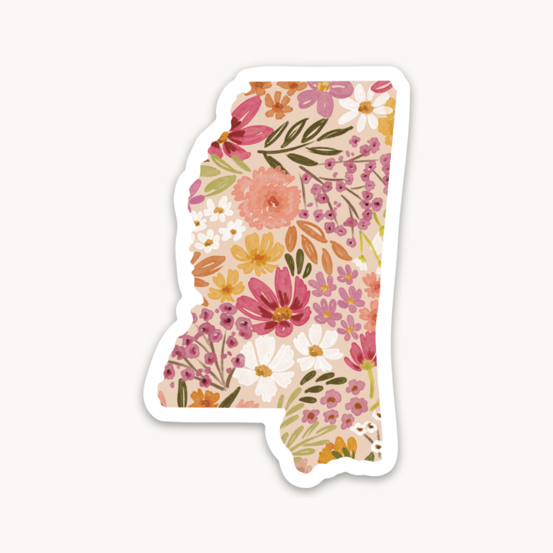 Waterproof Vinyl State Sticker, 3x1.75"