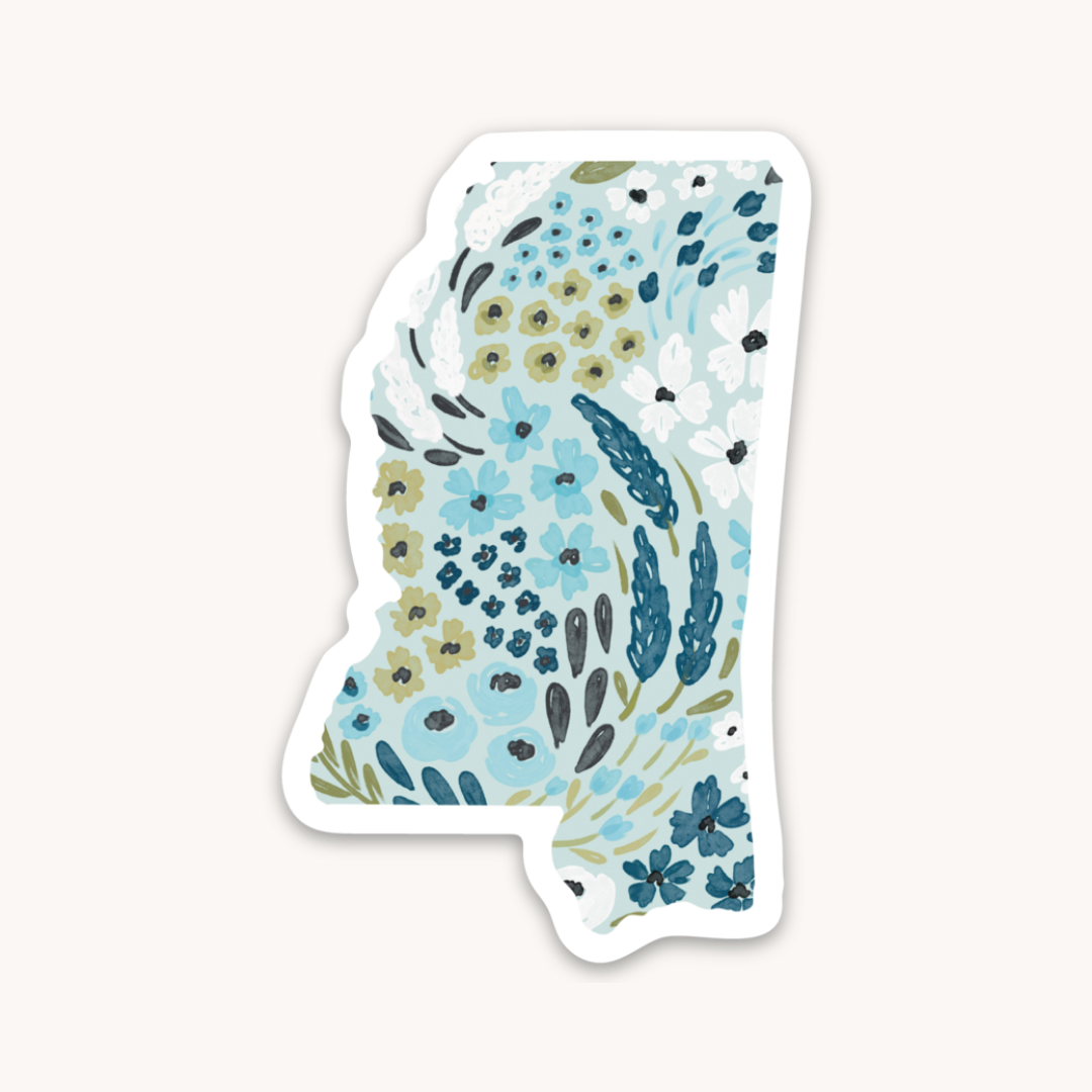 Waterproof Vinyl State Sticker, 3x1.75"