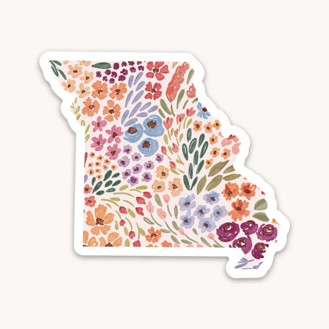 Waterproof Vinyl State Sticker, 2.75x2.5"