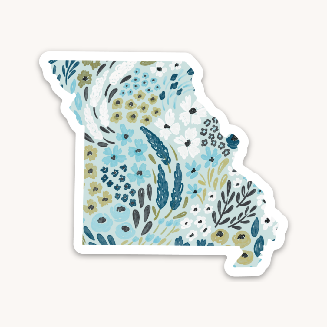 Waterproof Vinyl State Sticker, 2.75x2.5"