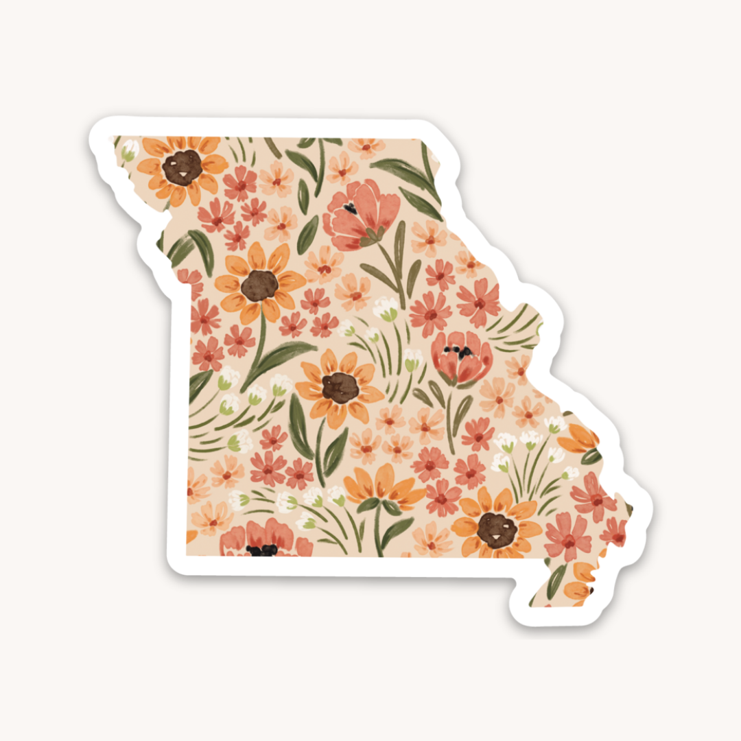 Waterproof Vinyl State Sticker, 2.75x2.5"