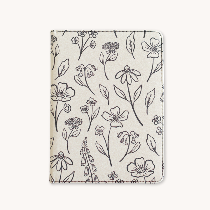 Oberon Design Leather Refillable Journal Cover, Flower Fairy 6 X 9 Notebook Cover (FOR Moleskine Type Notebooks Sold Separately) / Orchid