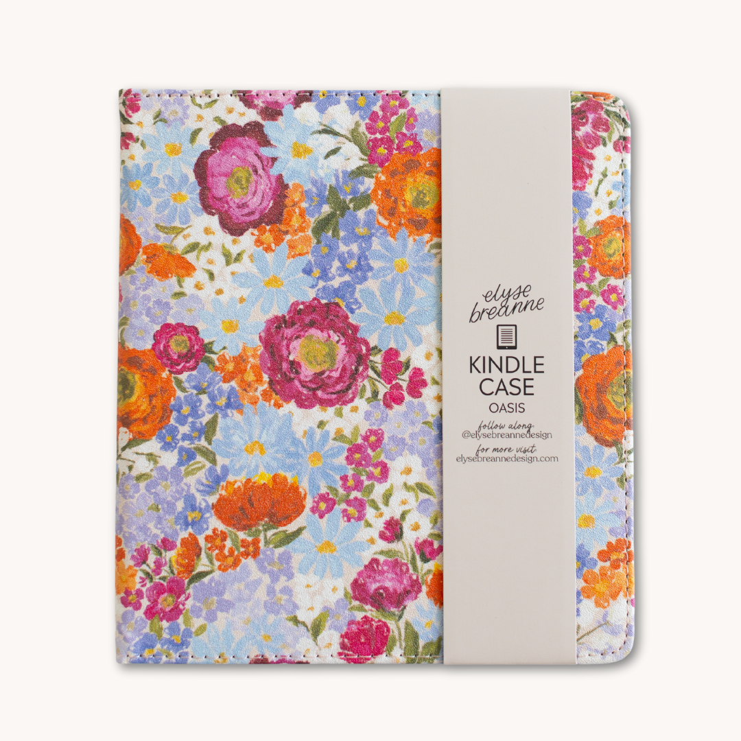 kindle キャンペーン版 Primavera Petals Kindle Case – Elegant Faux Leather with