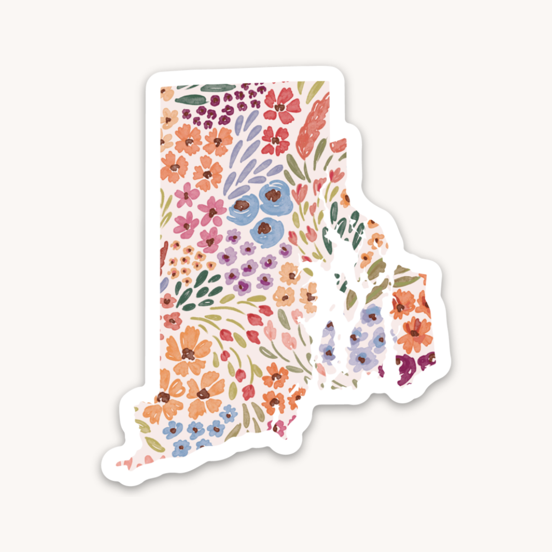 Waterproof Vinyl State Sticker, 2.75x2.5"