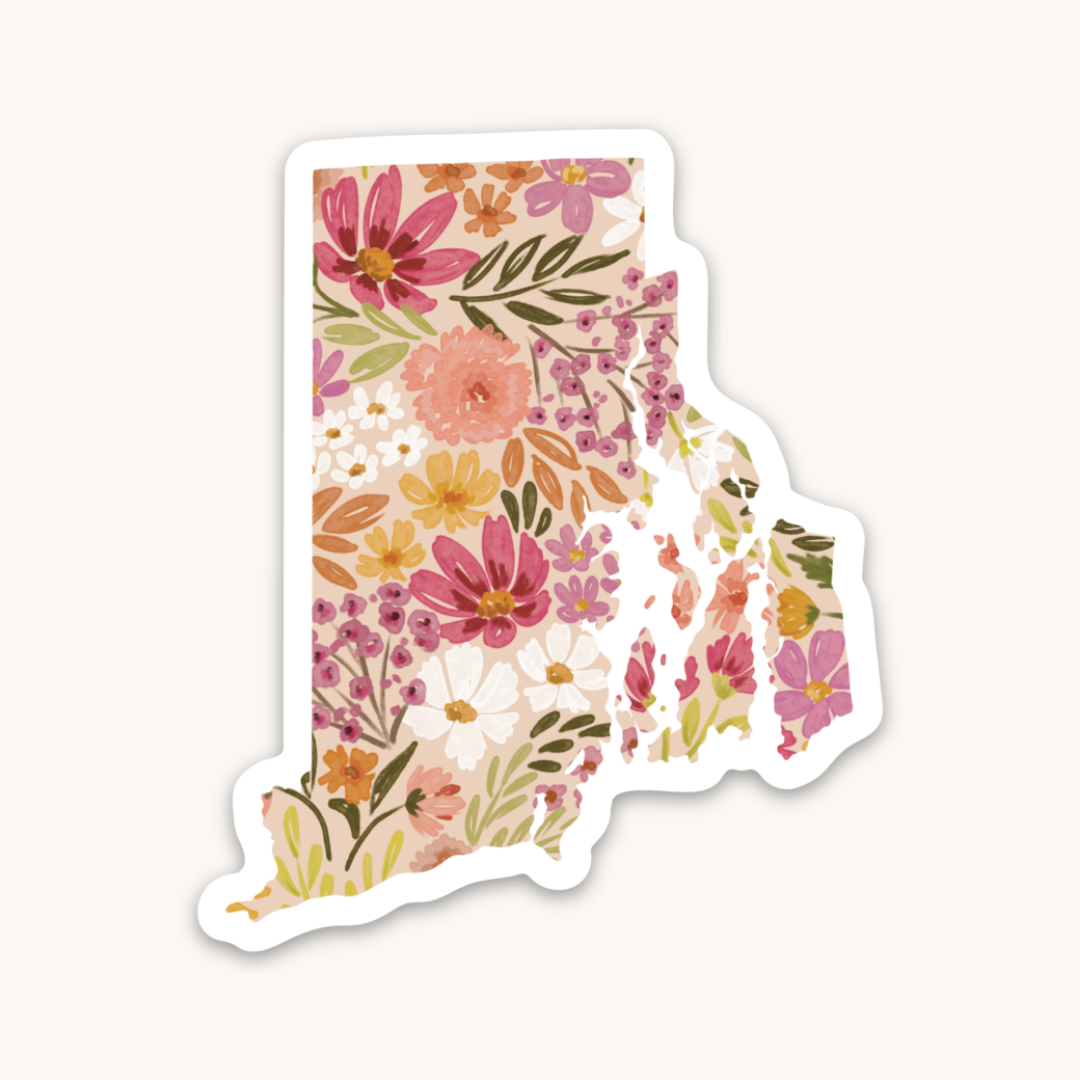 Waterproof Vinyl State Sticker, 2.75x2.5"