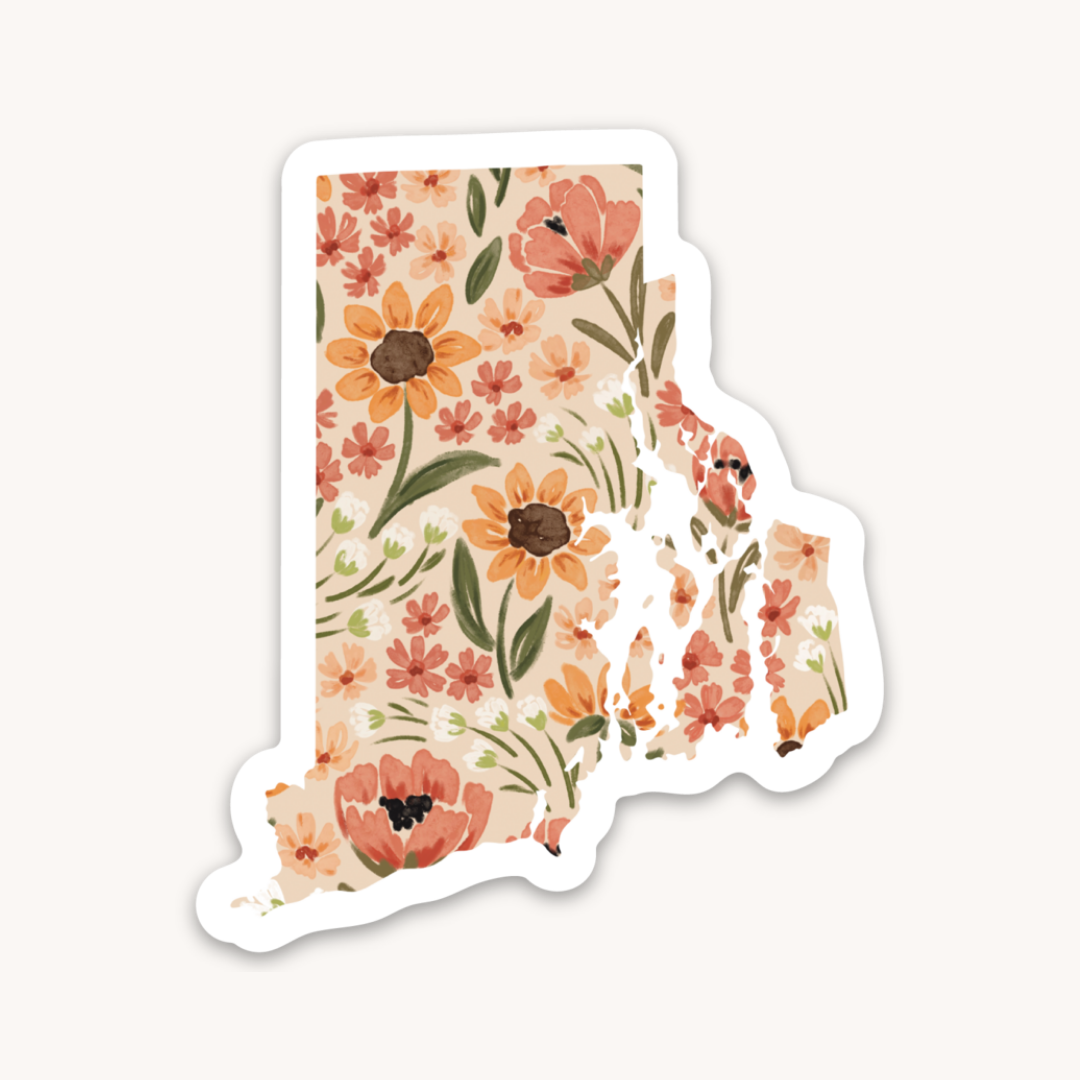 Waterproof Vinyl State Sticker, 2.75x2.5"