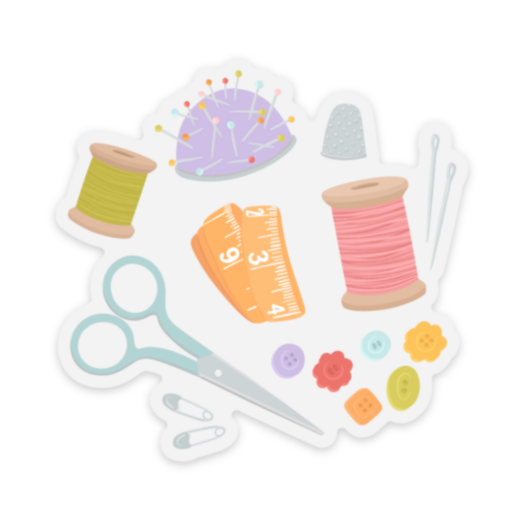 Clear Waterproof Vinyl Sticker 3x2.9"