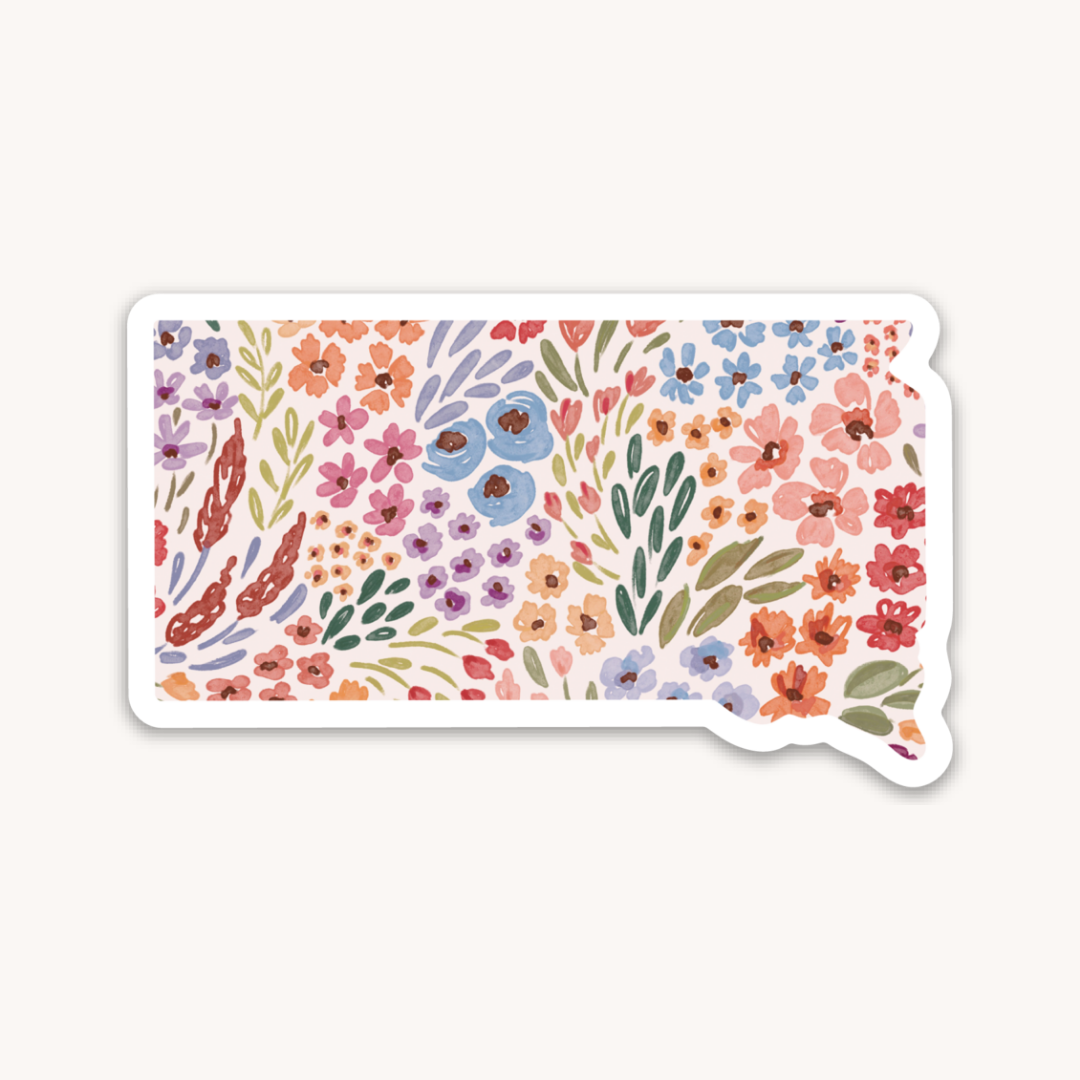 Waterproof Vinyl State Sticker, 3x1.75"