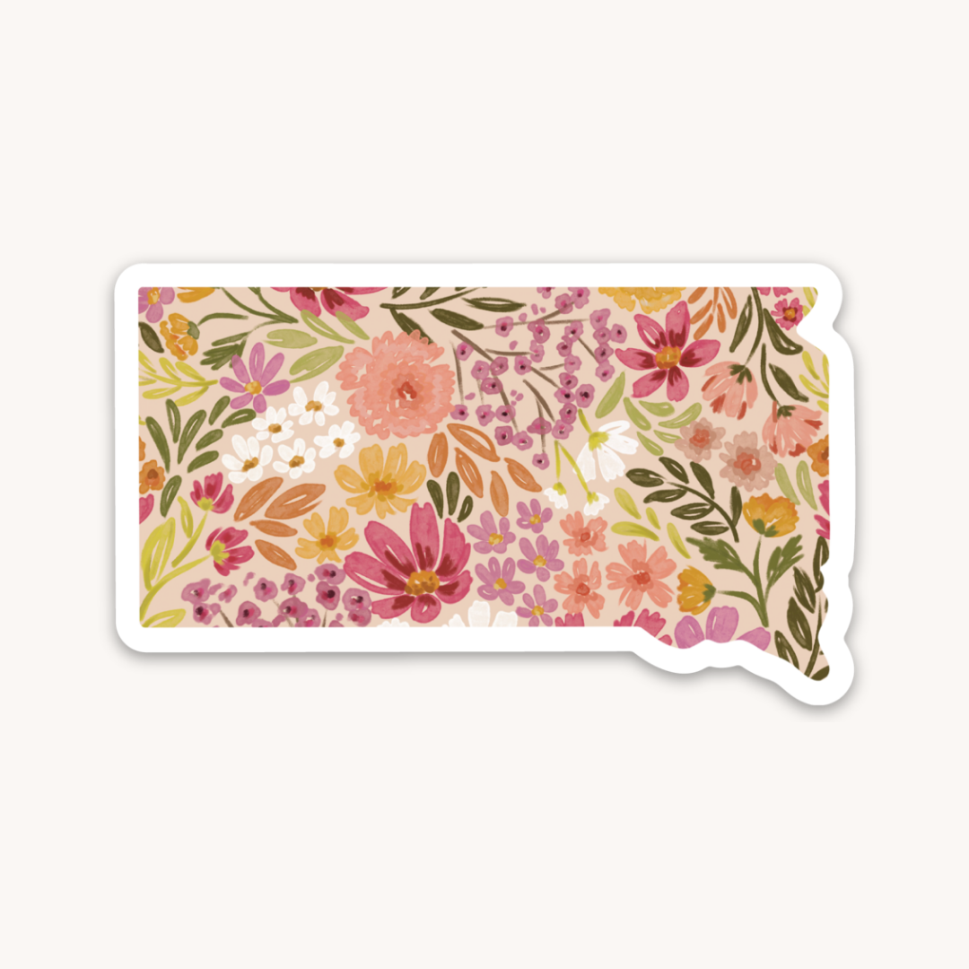 Waterproof Vinyl State Sticker, 3x1.75"
