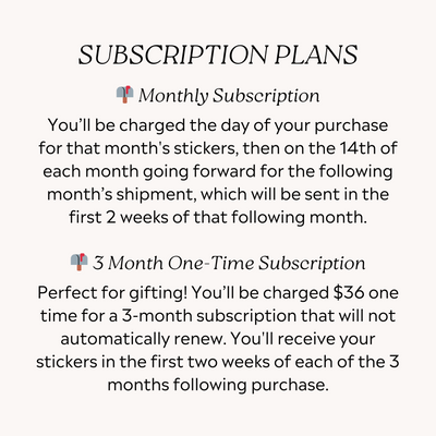 Sticker Script Monthly Sticker Subscription